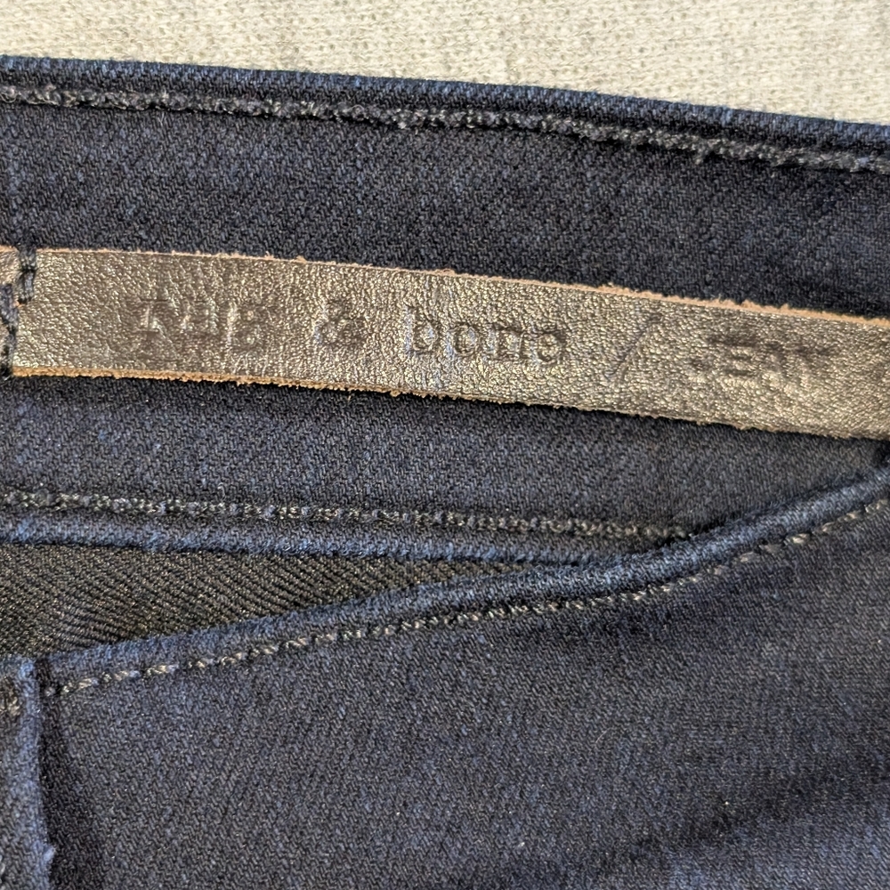 Rag & Bone Grand Prix Motocross Skinny Jeans Women's 24 Midnight Blue - Picture 9 of 14